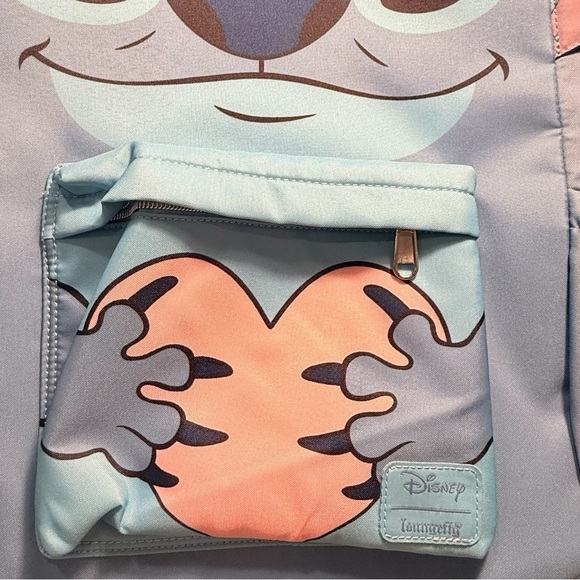 NWT Disney Loungefly Lilo & Stitch Clutching Heart Backpack Full Size Cosplay - Picture 3 of 8